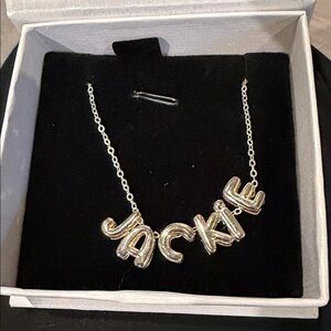 NWOT Silver Personalized Name Necklace, Jackie